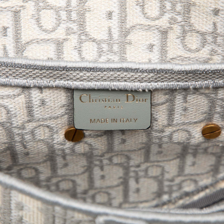 brodé Saddle Sac Oblique Gris