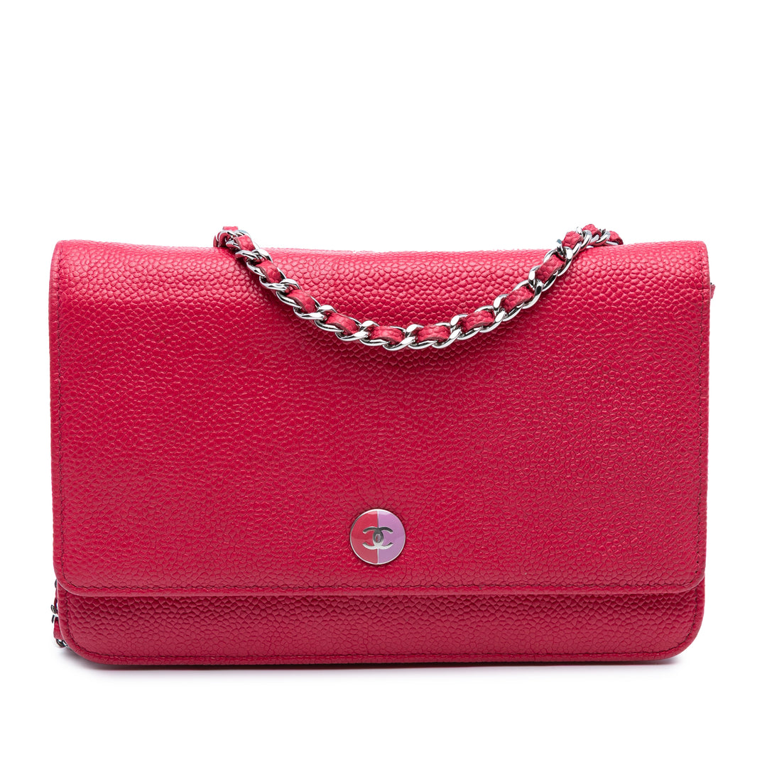 Chanel Bicolore CC Wallet on Chain Cuir caviar