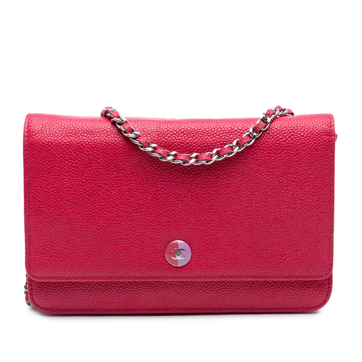 Chanel Bicolore CC Wallet on Chain Cuir caviar