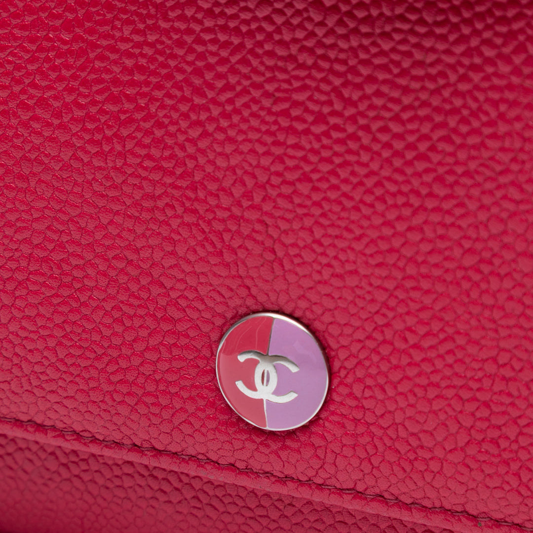 Chanel Bicolore CC Wallet on Chain Cuir caviar