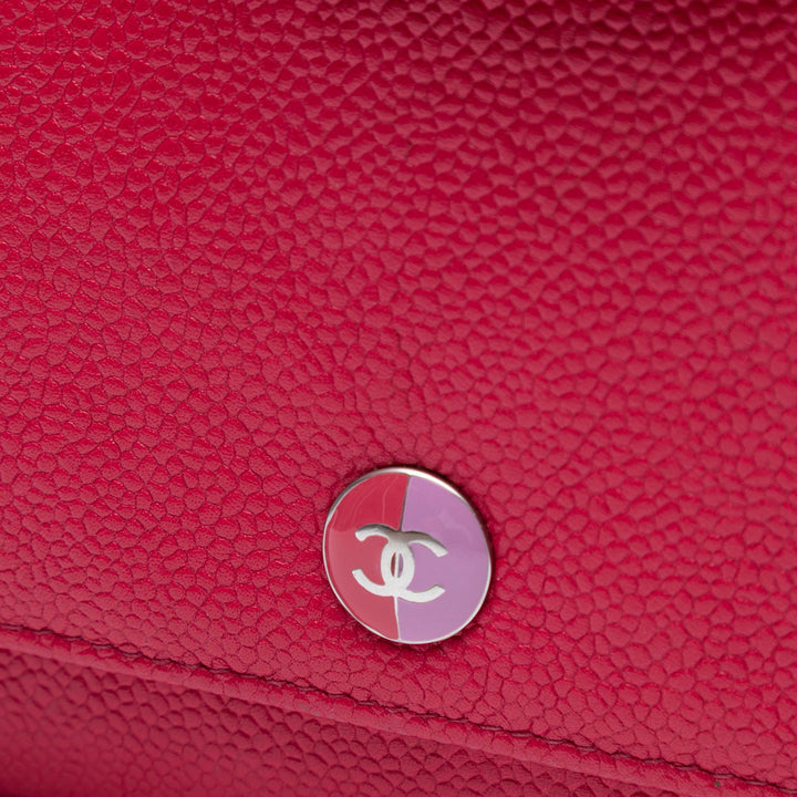 Chanel Bicolore CC Wallet on Chain Cuir caviar