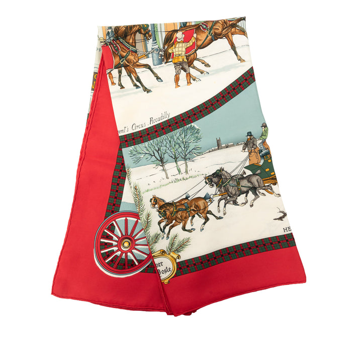 L Hiver En Poste Foulard 90 Rouge