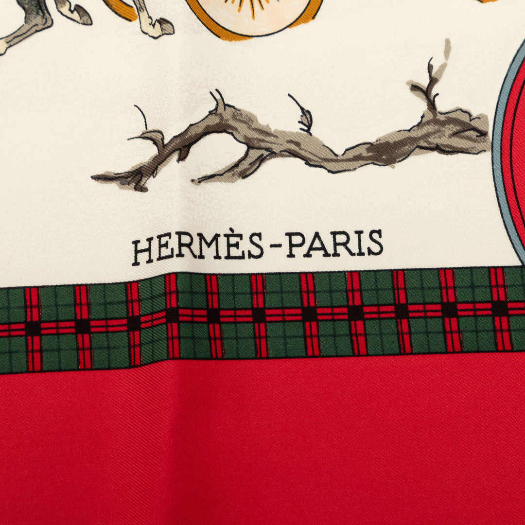 L Hiver En Poste Foulard 90 Rouge