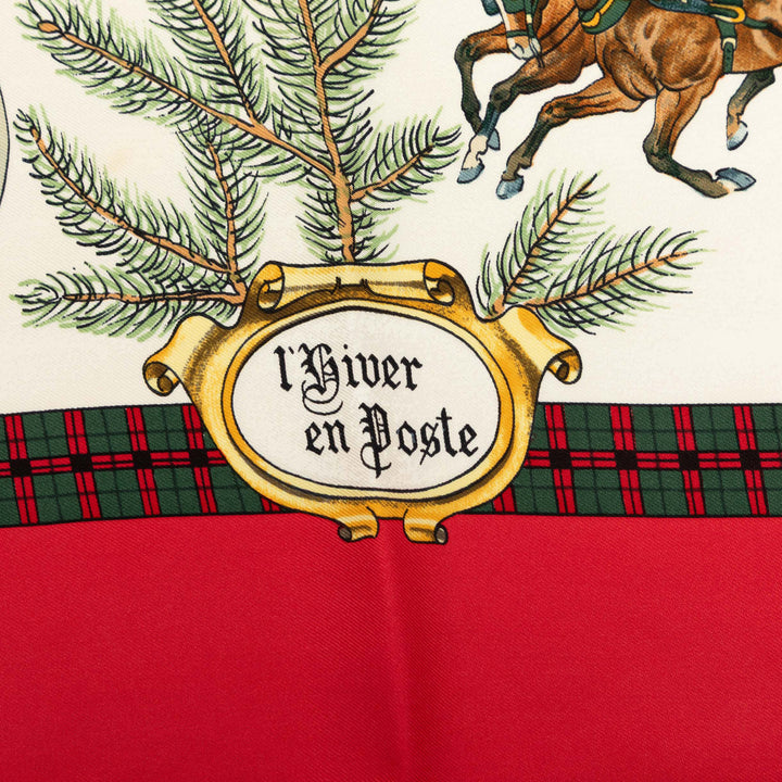 L Hiver En Poste Foulard 90 Rouge
