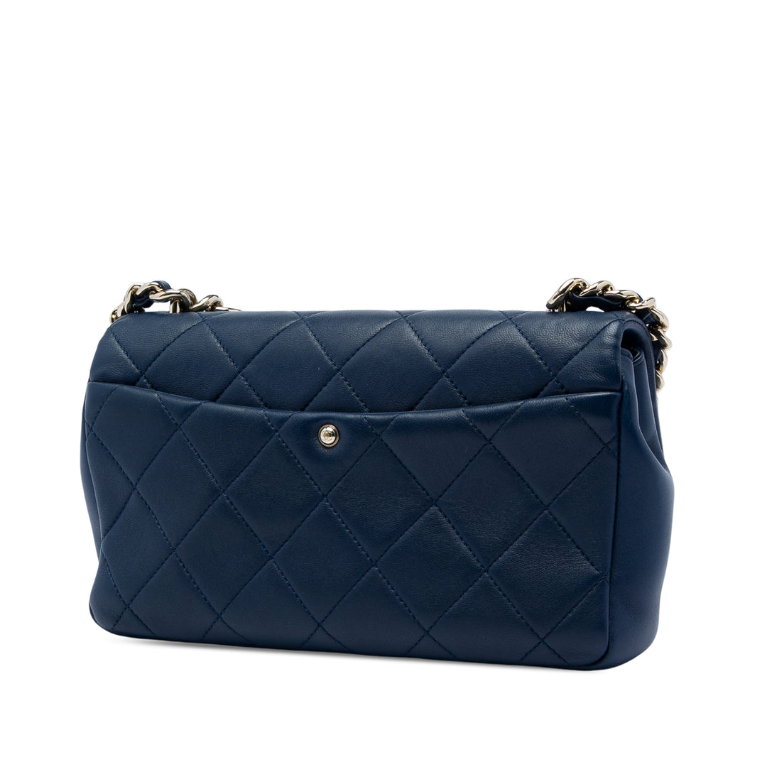 Chanel Elegant Chaîne Rabat simple Petit Cuir d'agneau