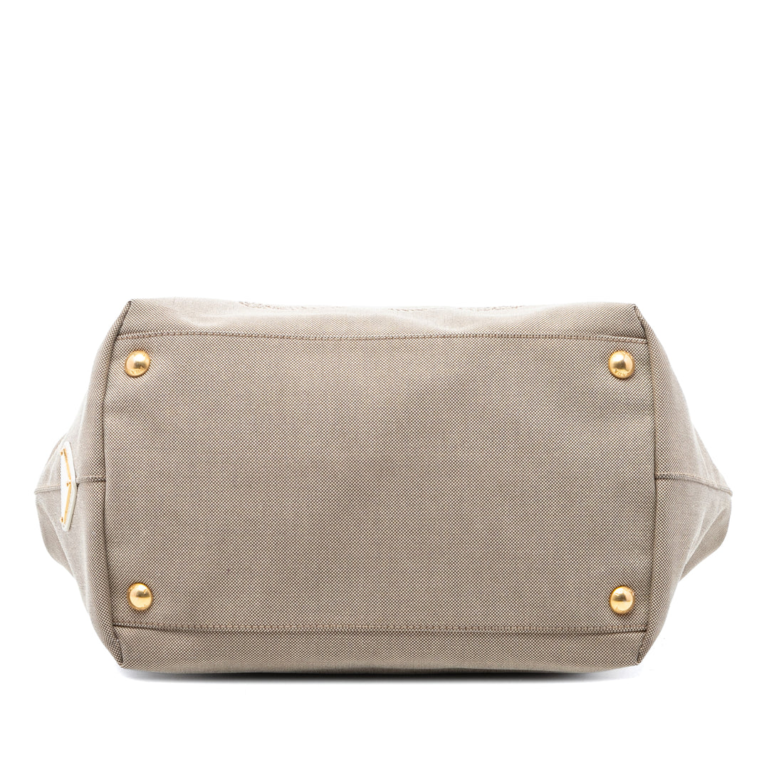Prada Toile Canapa Logo Cabas