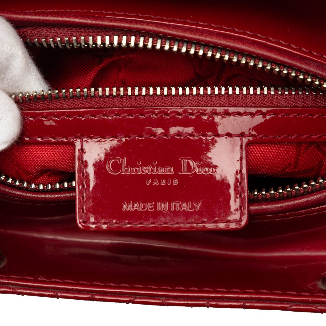 Dior Lady Dior Cannage Moyen Rouge – vue 5 – GABY PARIS