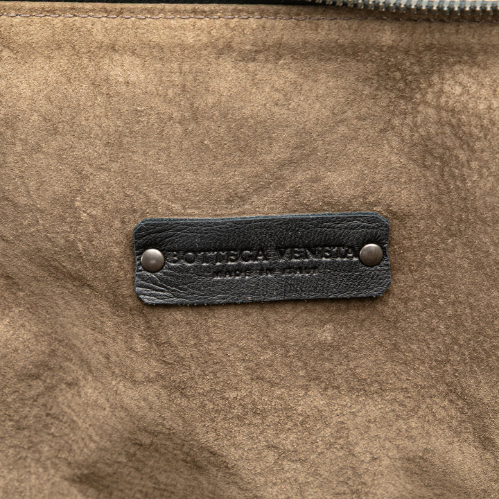 Nappa Intrecciato Business Bag Black - Gaby Paris