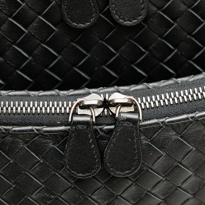 Nappa Intrecciato Business Bag Black - Gaby Paris