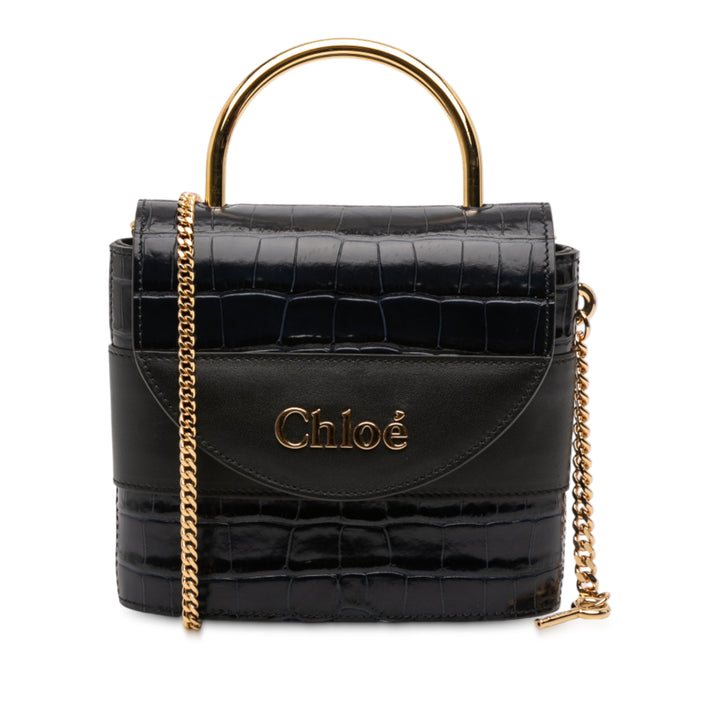 Chloé Croc embossé Cuir Aby Lock Sac