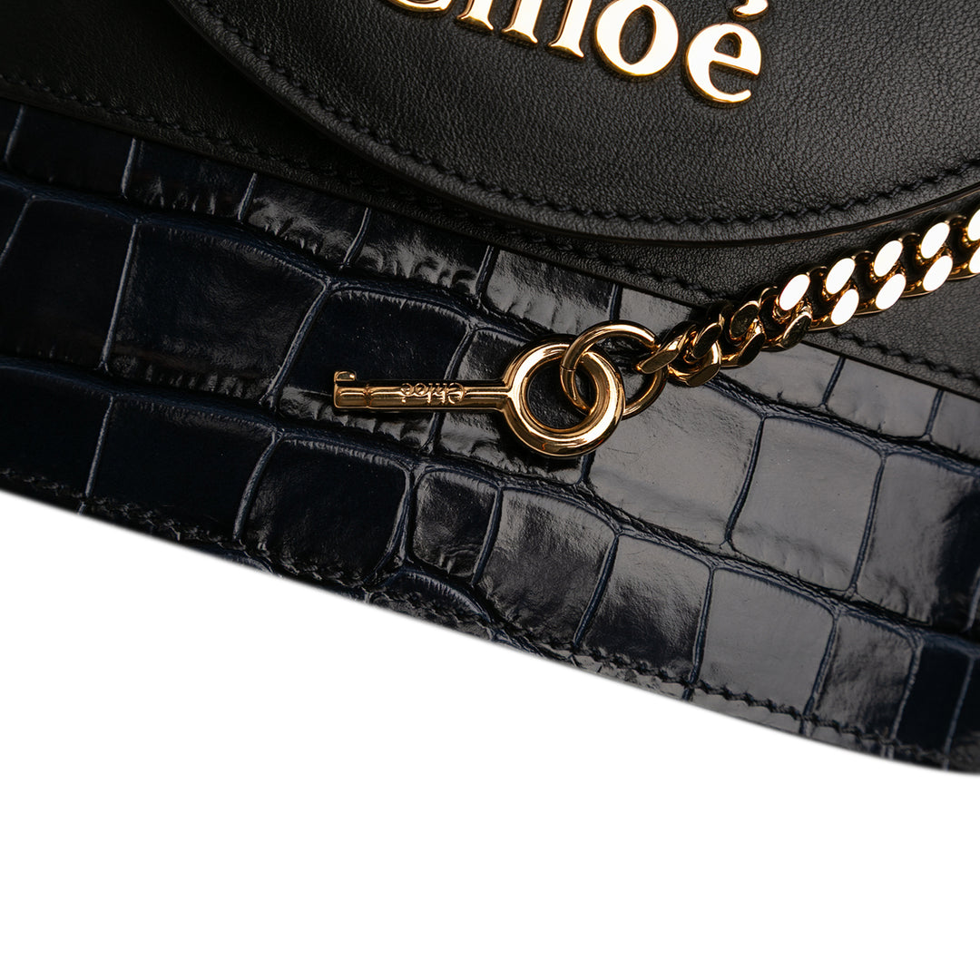 Chloé Croc embossé Cuir Aby Lock Sac