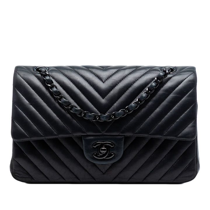Chanel Medium Classic Chevron Cuir d’agneau So Double rabat
