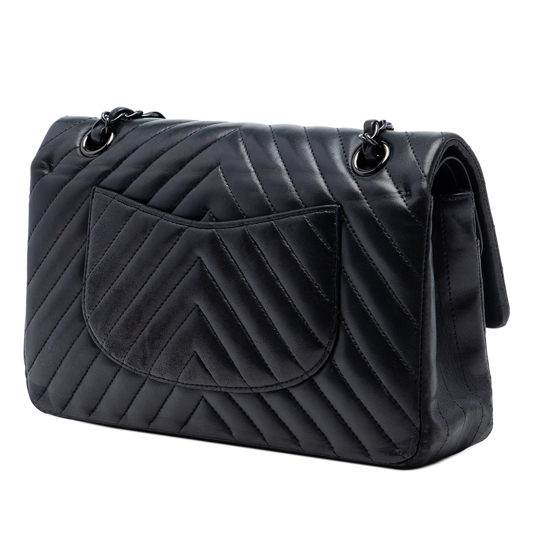Chanel Medium Classic Chevron Cuir d’agneau So Double rabat