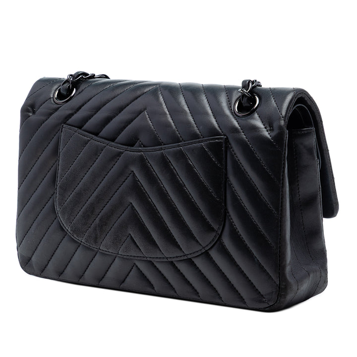 Chanel Medium Classic Chevron Cuir d’agneau So Double rabat