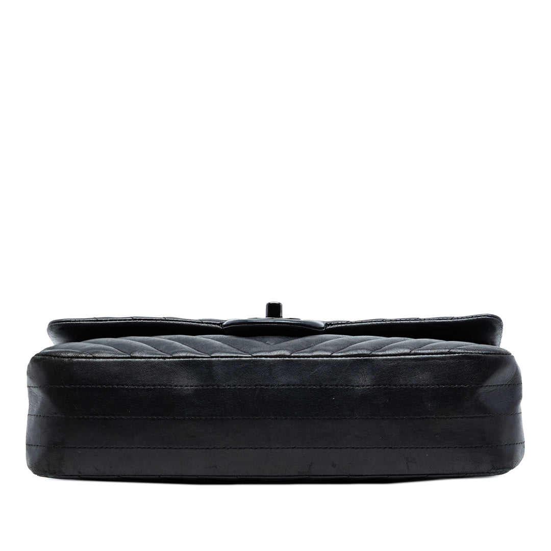 Chanel Medium Classic Chevron Cuir d’agneau So Double rabat