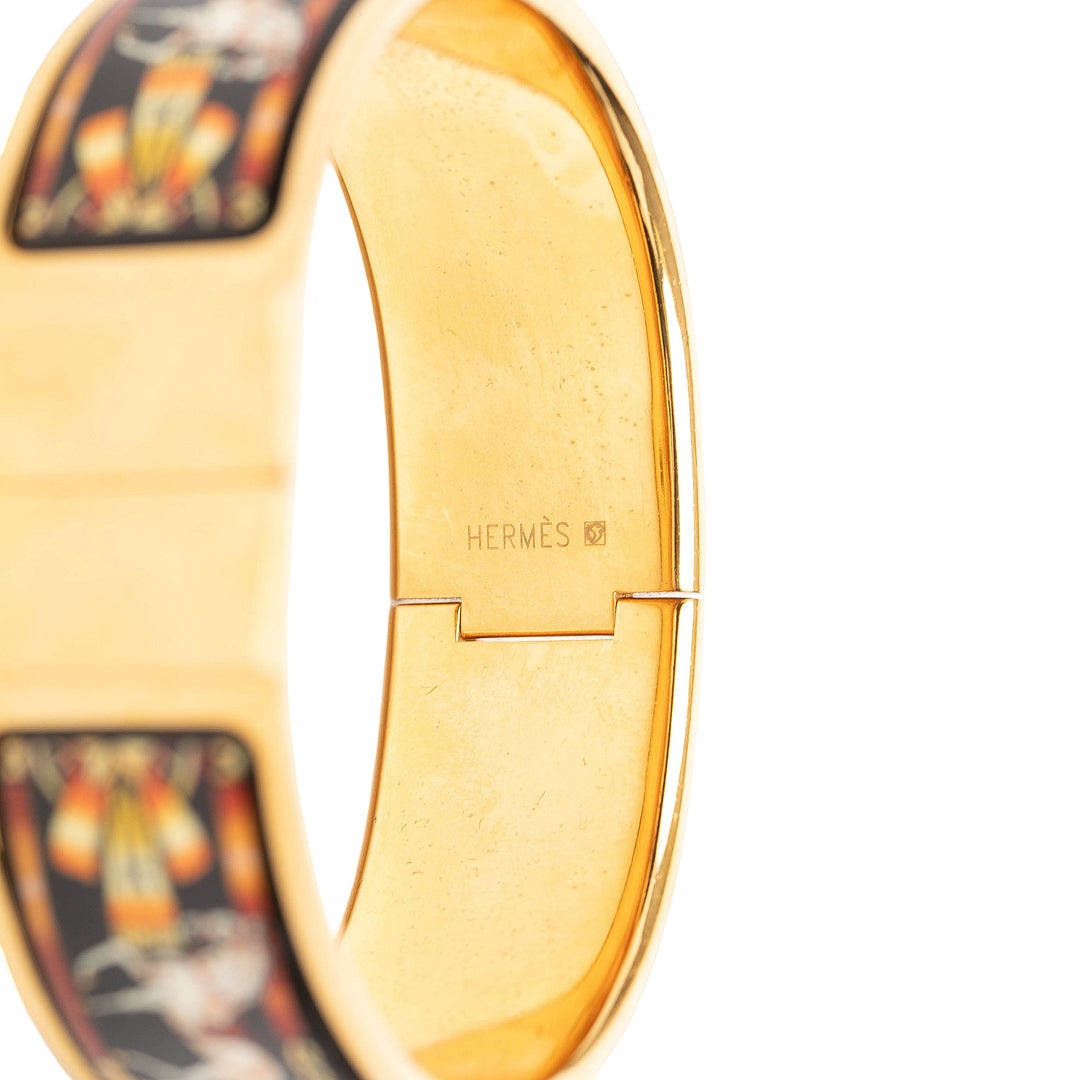 Hermès Wide Émail Horse Loquet Bracelet PM