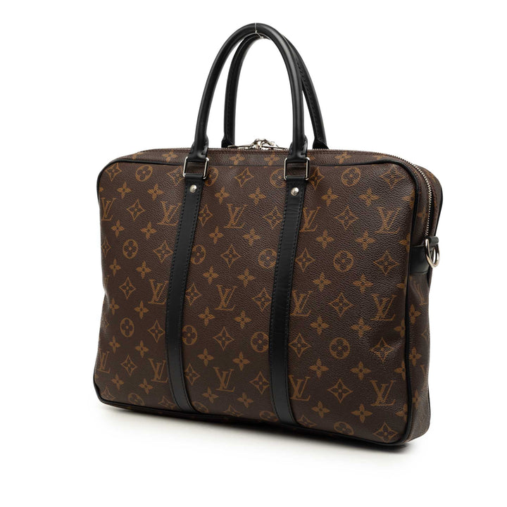 Macassar Porte Documents Jour Monogram Marron