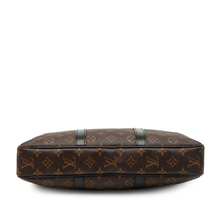 Macassar Porte Documents Jour Monogram Marron