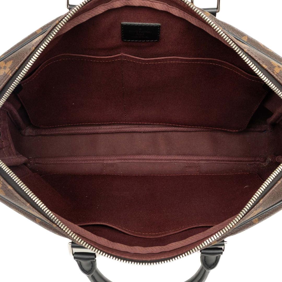 Macassar Porte Documents Jour Monogram Marron