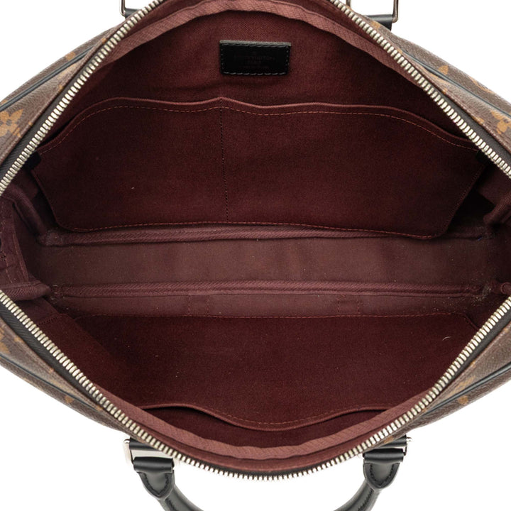 Macassar Porte Documents Jour Monogram Marron