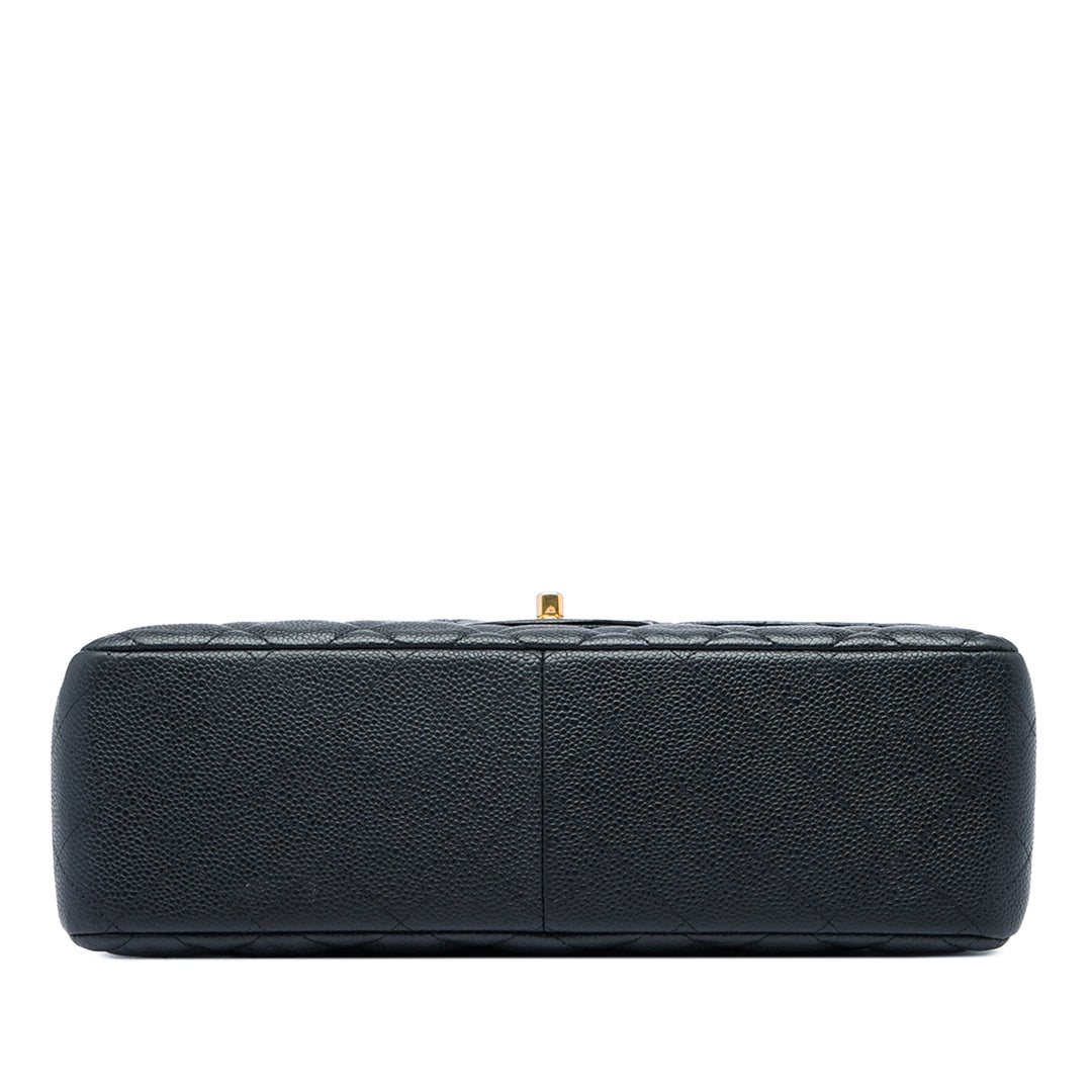 Chanel Sac porté épaule Classic Double rabat Jumbo Cuir caviar Noir – vue 3 – GABY PARIS