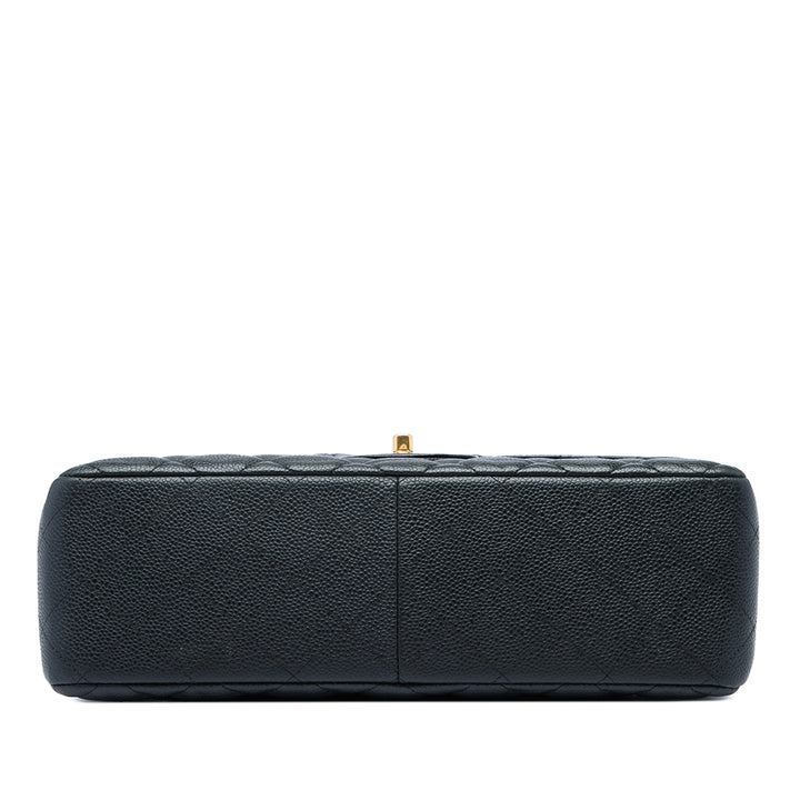 Chanel Sac porté épaule Classic Double rabat Jumbo Cuir caviar Noir – vue 3 – GABY PARIS
