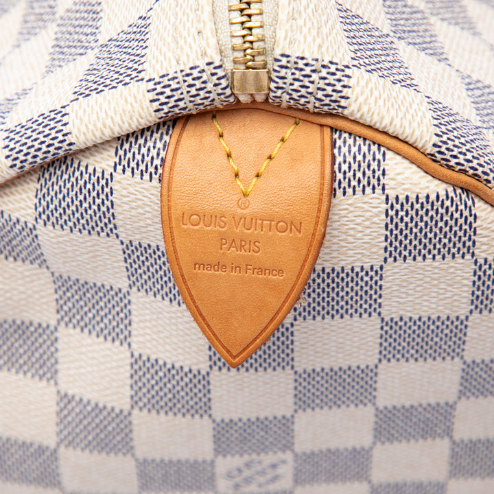 Louis Vuitton Speedy 30 Damier Azur Blanc – vue 5 – GABY PARIS