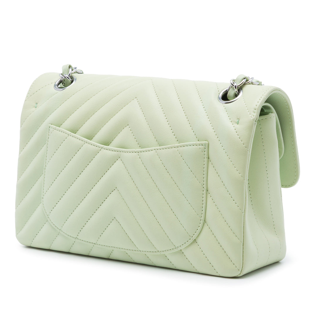 Chanel Small Classic Chevron Cuir d'agneau Double rabat