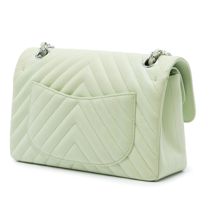 Chanel Small Classic Chevron Cuir d'agneau Double rabat