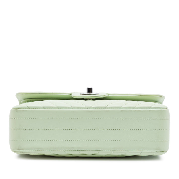 Chanel Small Classic Chevron Cuir d'agneau Double rabat