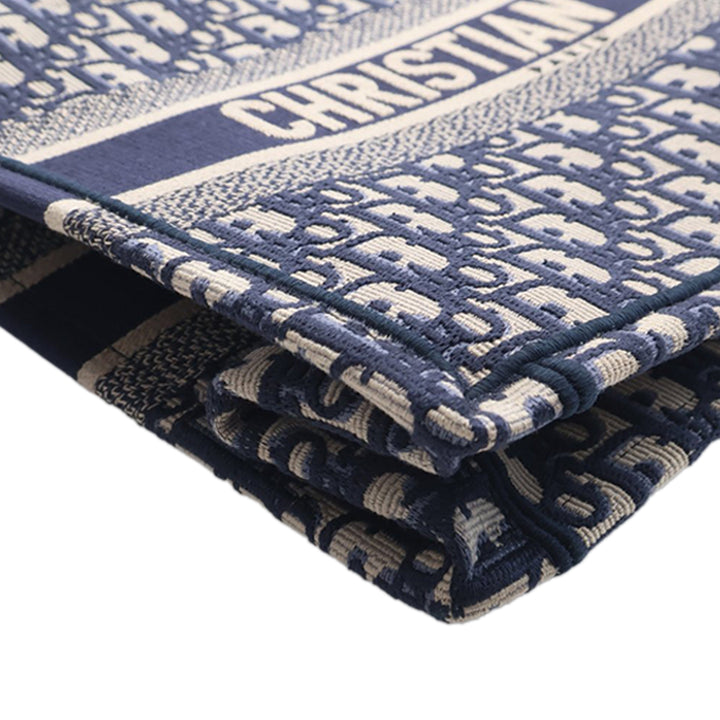 Dior Medium Oblique brodé Toile Book Cabas