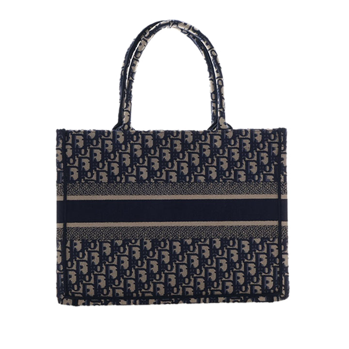 Dior Medium Oblique brodé Toile Book Cabas