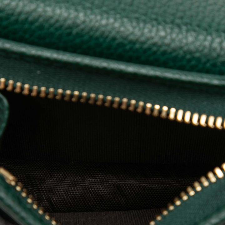 grainé Zumi Wallet on Chain Cuir de veau grainé Vert