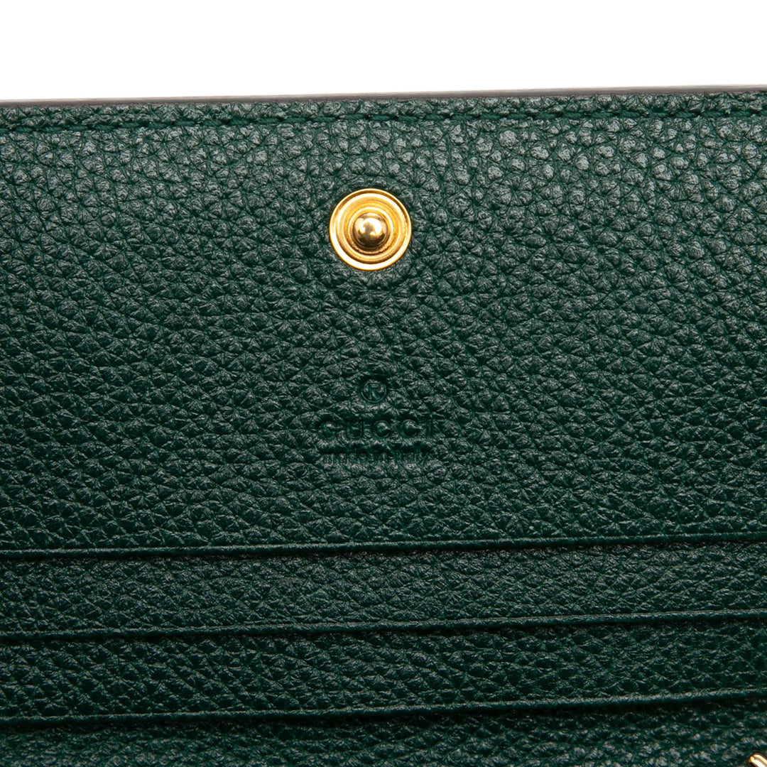 grainé Zumi Wallet on Chain Cuir de veau grainé Vert