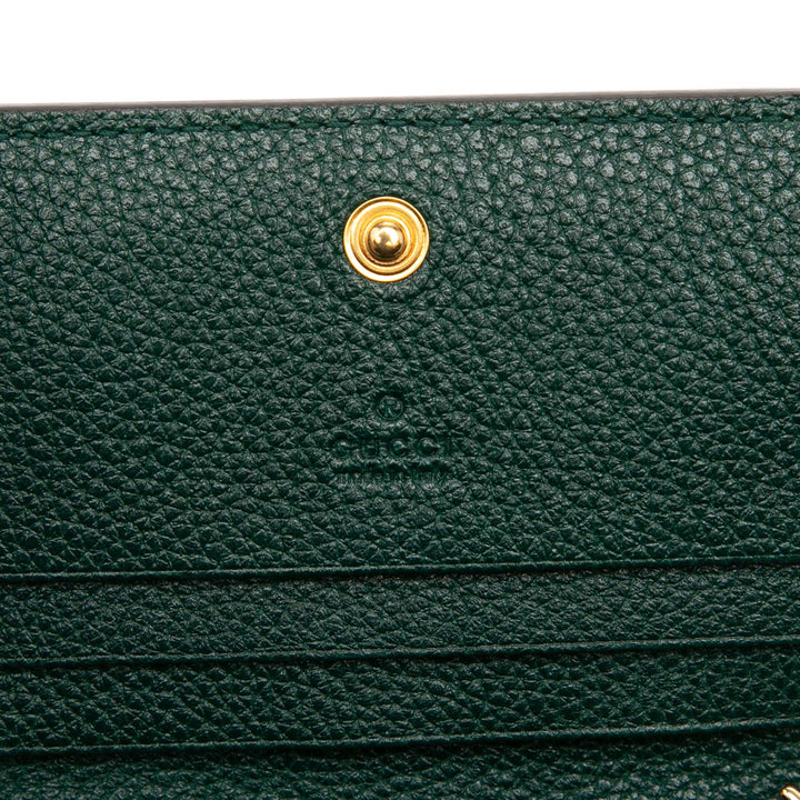 grainé Zumi Wallet on Chain Cuir de veau grainé Vert