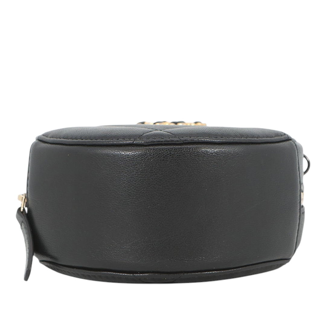 Chanel Cuir d’agneau 19 Rond Pochette avec chaîne