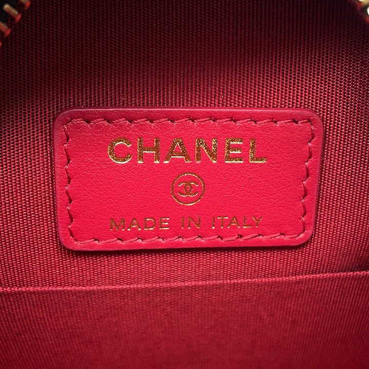 Chanel Cuir d’agneau 19 Rond Pochette avec chaîne