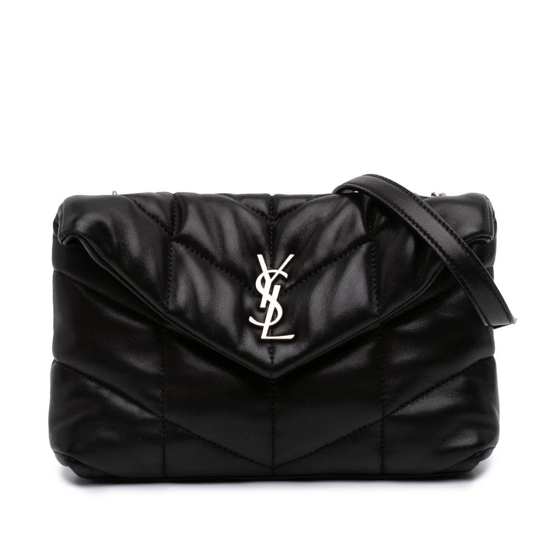 Saint Laurent Toy Matelasse Cuir d'agneau Monogram LouLou Puffer Sac porté croisé