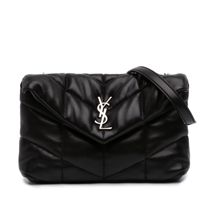 Saint Laurent Toy Matelasse Cuir d'agneau Monogram LouLou Puffer Sac porté croisé