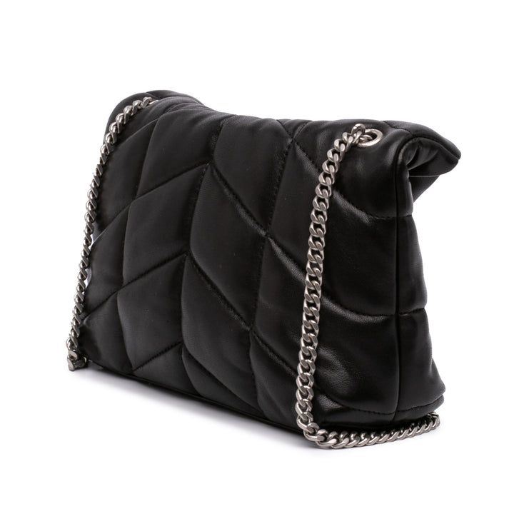 Saint Laurent Toy Matelasse Cuir d'agneau Monogram LouLou Puffer Sac porté croisé