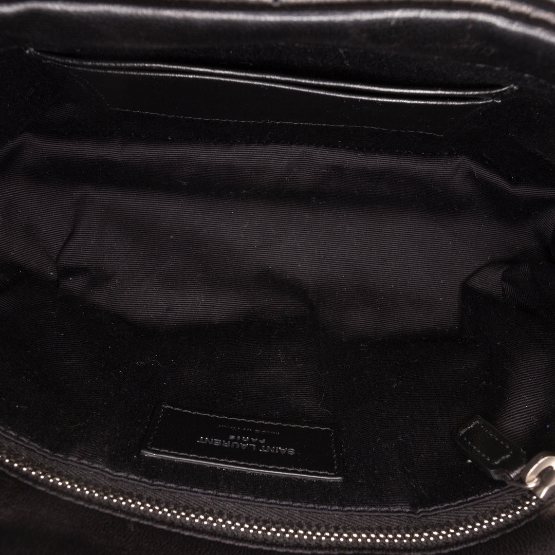 Saint Laurent Toy Matelasse Cuir d'agneau Monogram LouLou Puffer Sac porté croisé