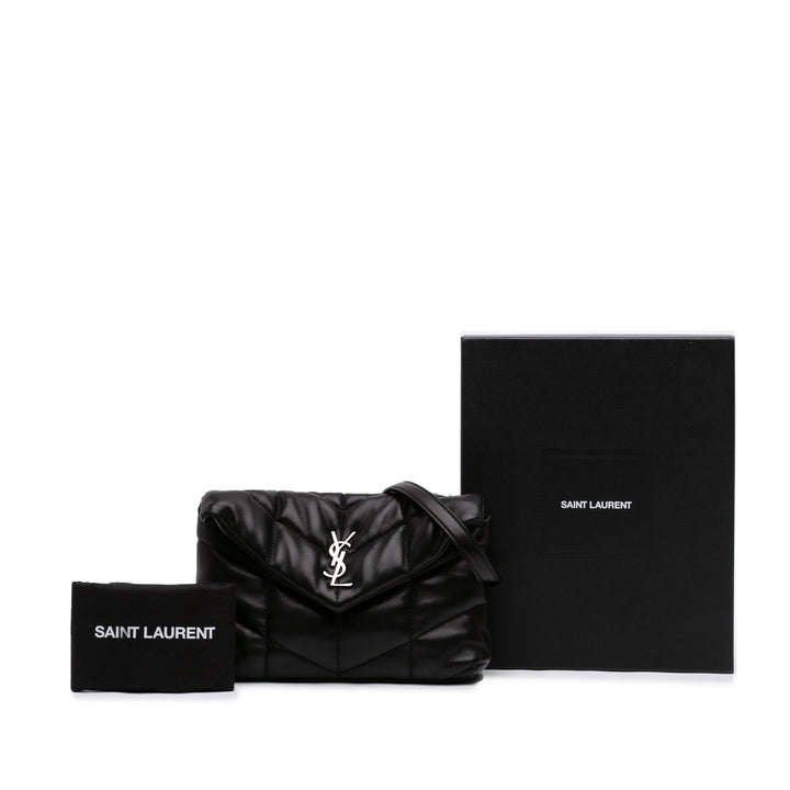 Saint Laurent Toy Matelasse Cuir d'agneau Monogram LouLou Puffer Sac porté croisé