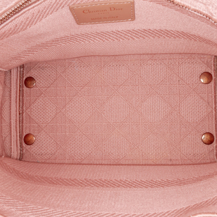 Dior Medium Toile Cannage Lady D Lite Rose