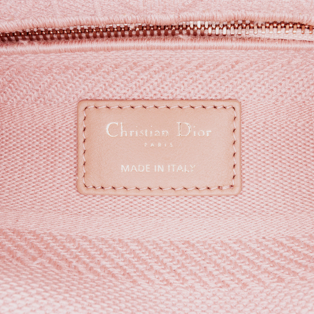 Dior Medium Toile Cannage Lady D Lite Rose