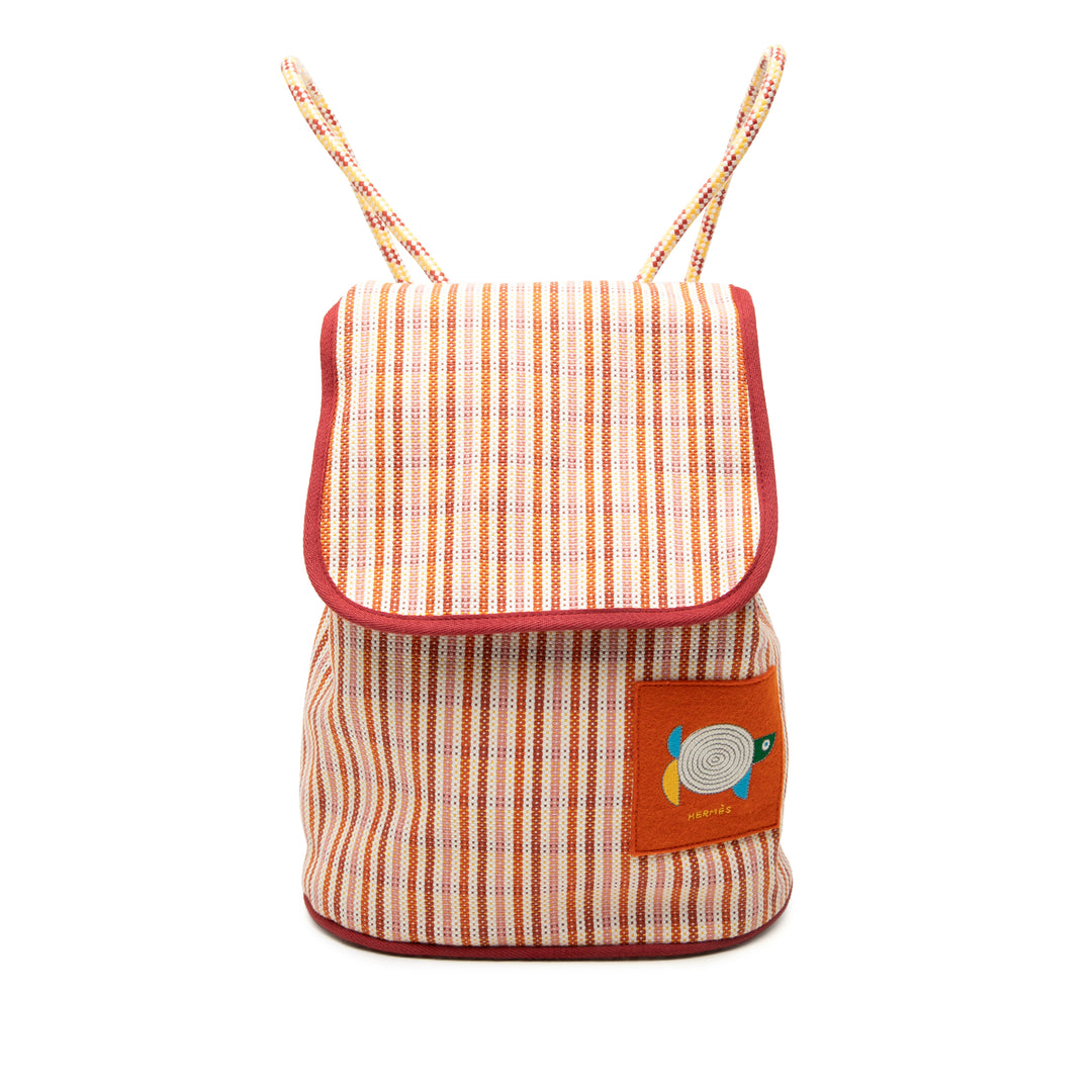 Hermès Animaux Nattes Sac à dos Toile