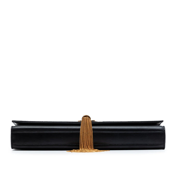 Saint Laurent Smooth Cuir de veau Cassandre Pompon Pochette