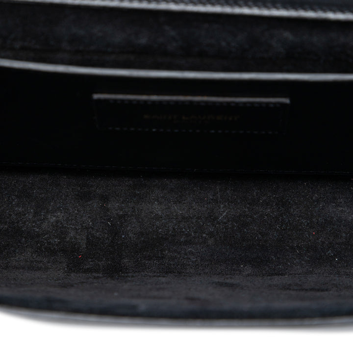 Saint Laurent Smooth Cuir de veau Cassandre Pompon Pochette