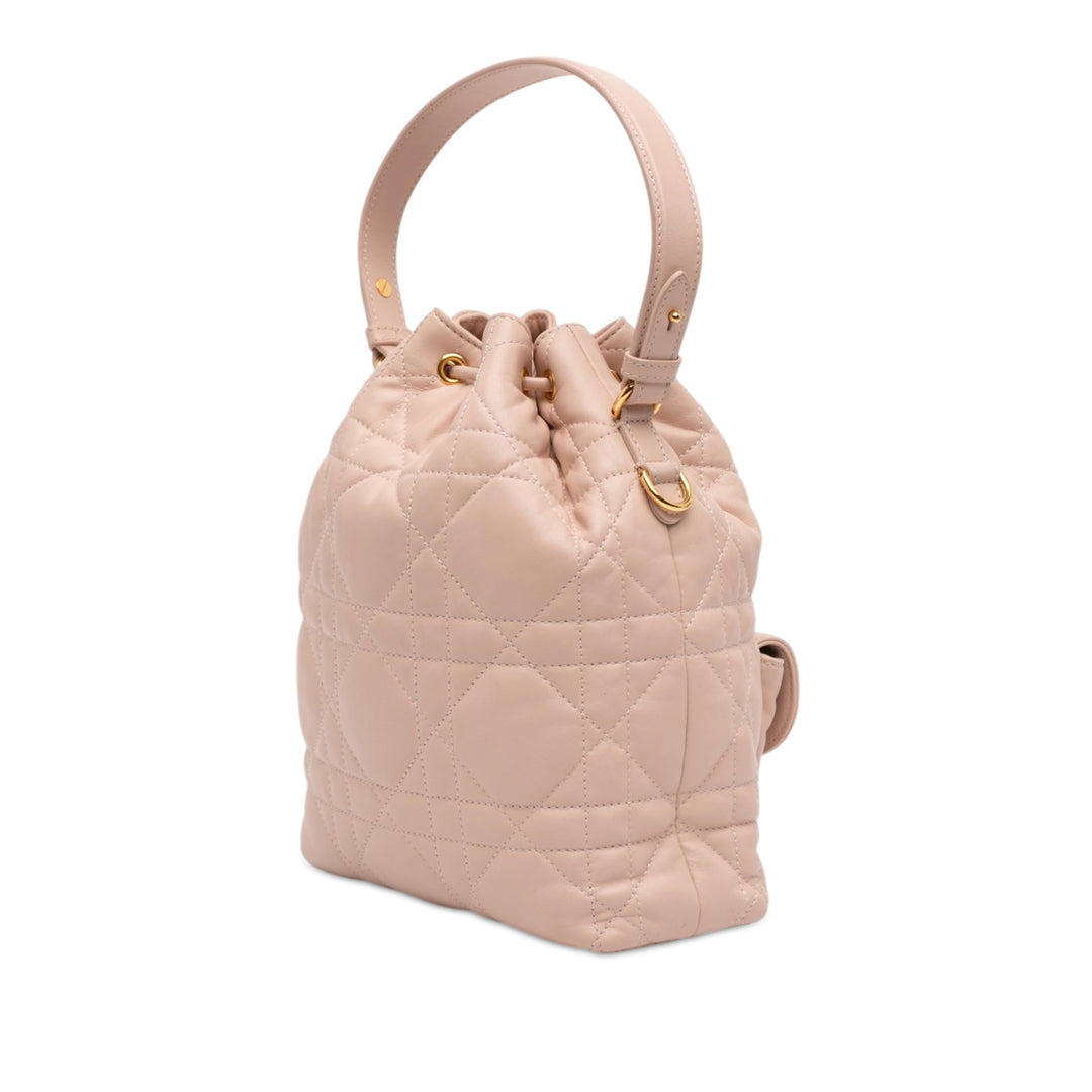 Dior Small Cuir d’agneau Macrocannage Caro Bucket Sac