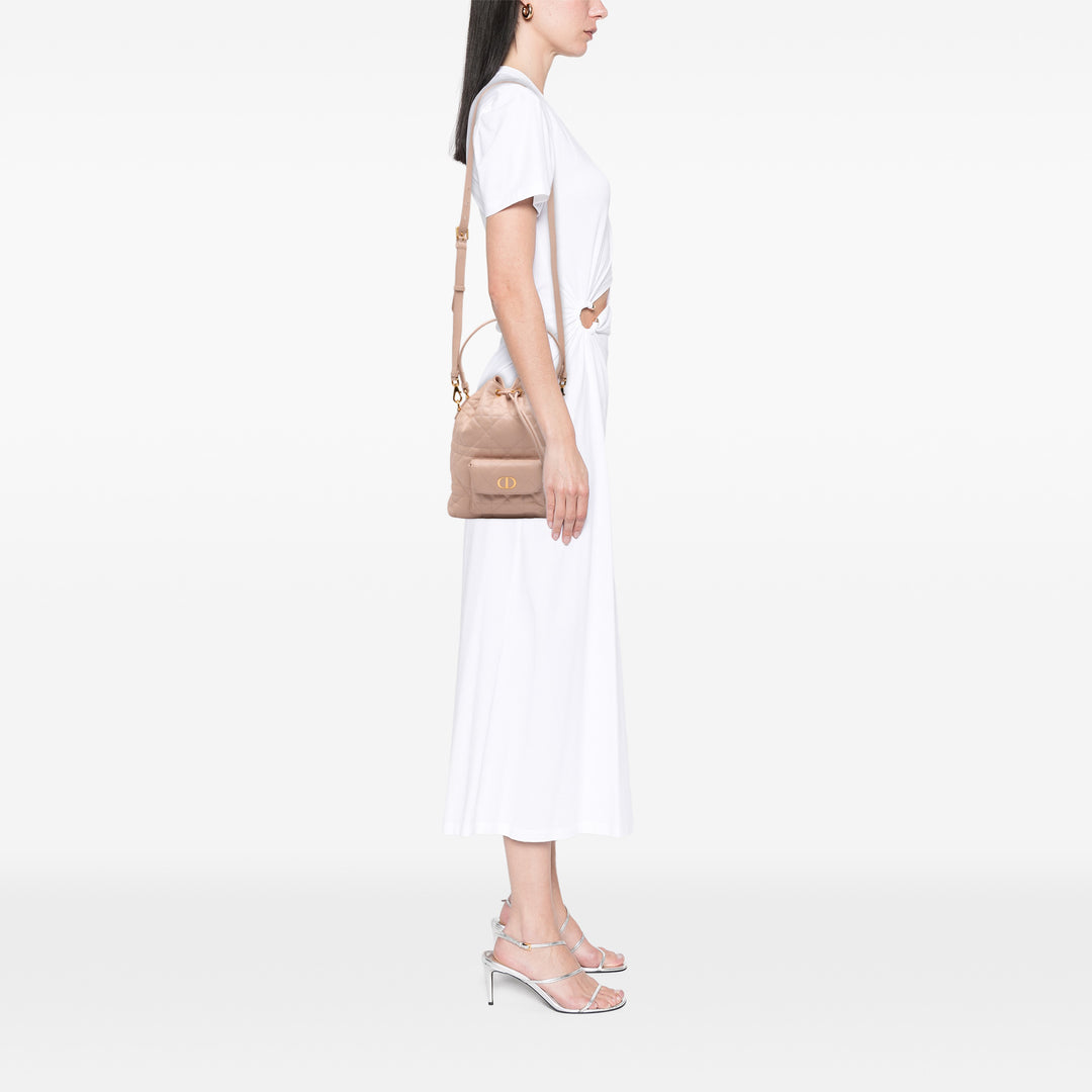 Dior Small Cuir d’agneau Macrocannage Caro Bucket Sac