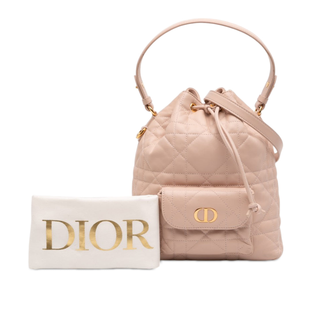 Dior Small Cuir d’agneau Macrocannage Caro Bucket Sac